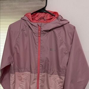 Eddie Bauer Pink Two-Tone Hooded Windbreaker Jacket